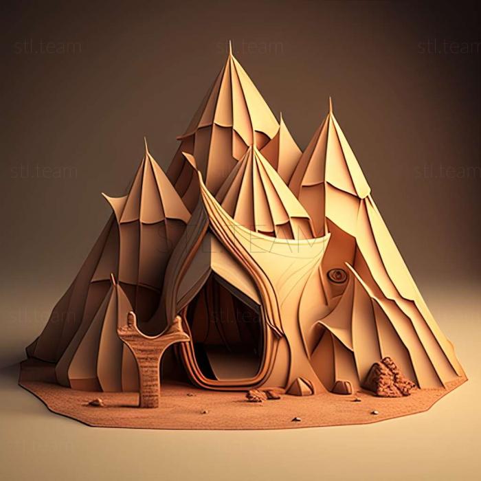 3D модель Ситуация с палаткой в городе Масара (STL)